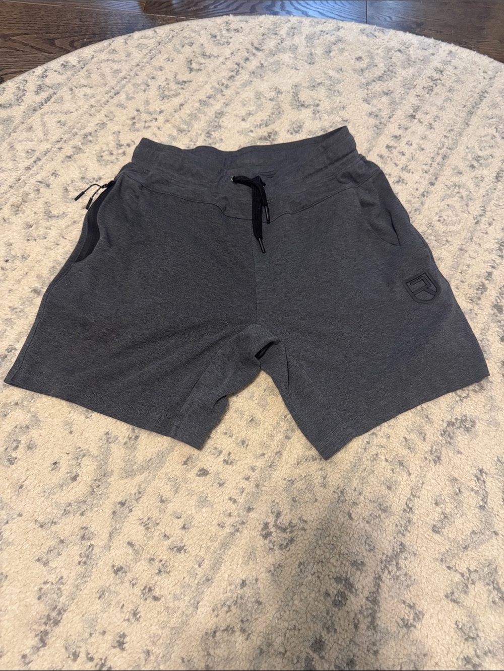 Men's Rise Charcoal Gray Performance Drawstring Shorts